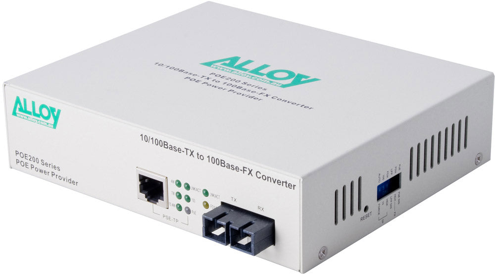 Alloy POE200SC.20 Fast Ethernet PoE Media Converter - Singlemode Alloy