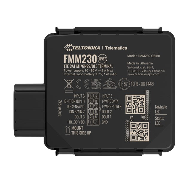 Teltonika FMM230 Water-Resistant 4G GPS Tracker - IP67 Cat M1 Teltonika
