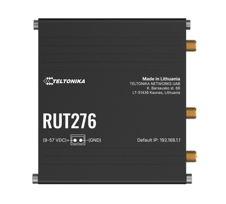 Teltonika RUT276 Compact Redcap 5G Router, Built-in RS232/RS485,2 x SIM Slots, 2 x RJ45 ports, 10/10 - RUT276000000
