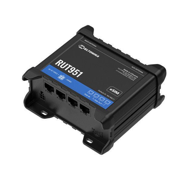 Teltonika RUT951 4G LTE Industrial Router with Wi-Fi & PoE+ Teltonika