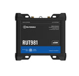 Teltonika RUT981 GLOBAL 4G ROUTER, Telit Cat 4 Modem, 4 x Ethernet Ports, DUAL SIM & eSIM, 2 x RJ45 - RUT981000400