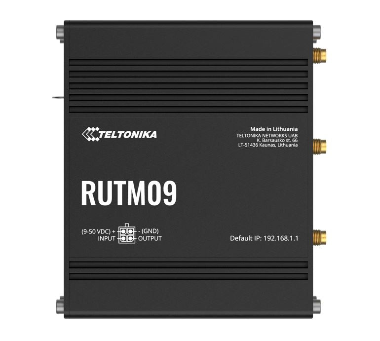 Teltonika RUTM09 wireless 4G LTE, 2 SIM cards, 4 x RJ45 ports, 10/100/1000 Mbps, PSU included Teltonika
