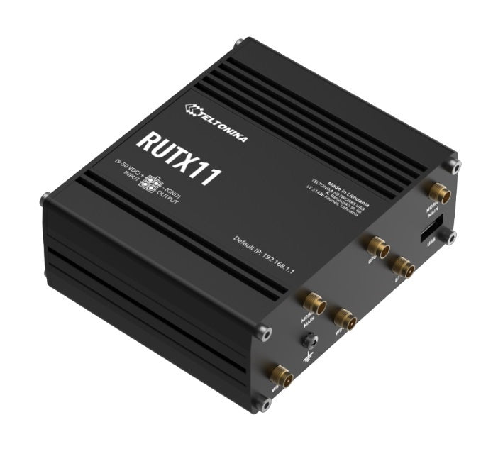 RUTX11 Industrial 4G LTE Wi-Fi Router with GPS & Bluetooth Teltonika