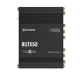 Teltonika RUTX50 Industrial 5G Router, 5G dual SIM cellular, 5 Gigabit Ethernet ports, dual-band WI-Fi, PSU included Teltonika