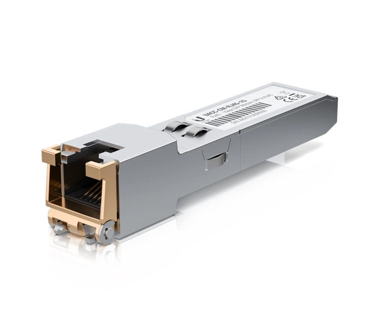 Ubiquiti SFP to RJ45 Transceiver Module, 1000Base-T Copper SFP Transceiver, 1Gbps Throughput Rate - Ubiquiti UACC-CM-RJ45-1G
