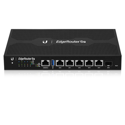 Ubiquiti EdgeRouter 6 PoE (ER-6P) - Fanless Gigabit PoE Router