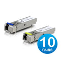 Ubiquiti 1Gbps Single-Mode SFP Fiber Transceiver Module - 20 Pack Ubiquiti
