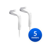 Ubiquiti UniFi Patch Cable Single Unit, 5m, White, End Bendable to 90 Degree, RJ45 Ethernet Cable - Ubiquiti U-Cable-Patch-5M