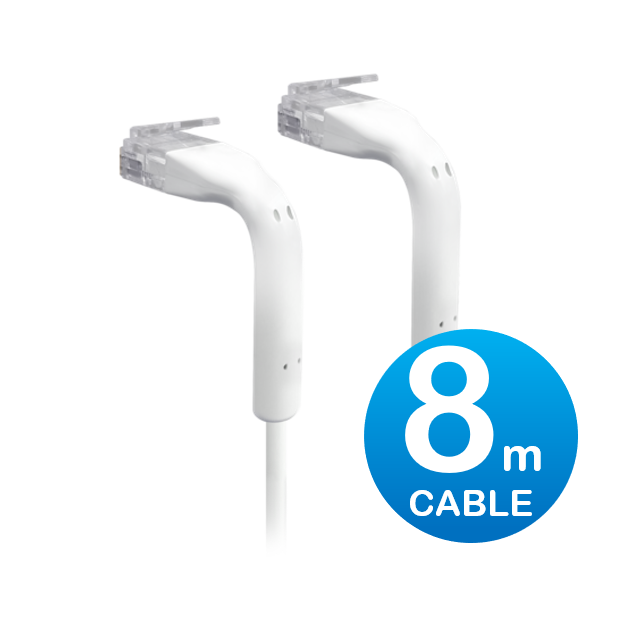 Ubiquiti UniFi 8m White Ultra-Thin Cat6 Patch Cable Ubiquiti