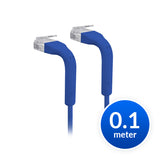 Ubiquiti UniFi Patch Cable Single Unit, 0.1m, Blue, Both End Bendable to 90 Degree, RJ45 Ethernet - Ubiquiti U-Cable-Patch-RJ