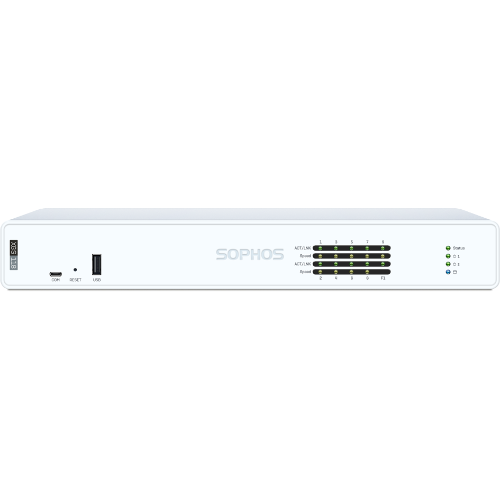 Sophos XGS 118 Security Firewall Appliance, Desktop, FW 15.5G, TP 3.25G, VPN 13G, 6x2.5GbE, 1xSFP. XG118Z00ZZP