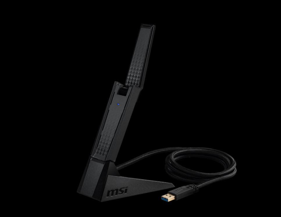 MSI AXE5400 WiFi 6E USB Adapter | Super Fast Tri-Band Internet