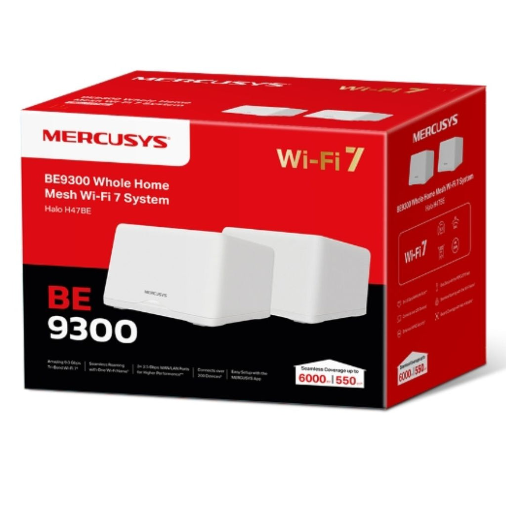 Mercusys Halo H47BE BE9300 Wi-Fi 7 Whole Home Mesh System (2-Pack)