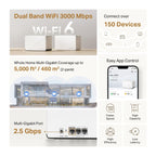 Mercusys Halo H85X AX3000 Mesh WiFi 6 System (2-Pack) TP-LINK