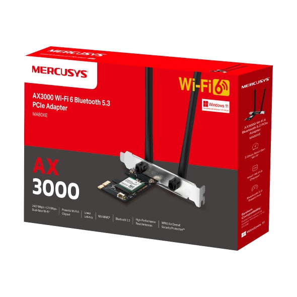 Mercusys AX3000 Wi-Fi 6 Bluetooth 5.2 PCIe Adapter for PC TP-LINK