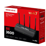 TP-LINK Mercusys MR27BE BE3600 Dual Band Wi-Fi 7 Router (WIFI7) 688 Mbps at 2.4GHz, 2880 Mbps at 5GHz