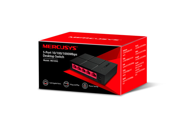 Mercusys MS105G 5-Port Gigabit Desktop Switch - Easy Plug & Play