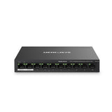 TP-LINK Mercusys MS110P 10-Port 10/100Mbps Desktop Switch with 8-Port PoE+, Up to 250 m