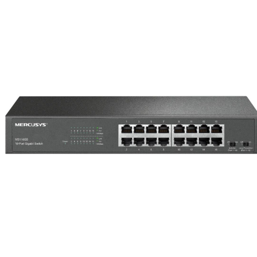 Mercusys MS116GS 16-Port Gigabit Network Switch - Plug & Play TP-LINK