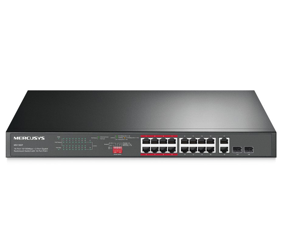 Mercusys MS120GP 20-Port Gigabit PoE+ Rackmount Switch