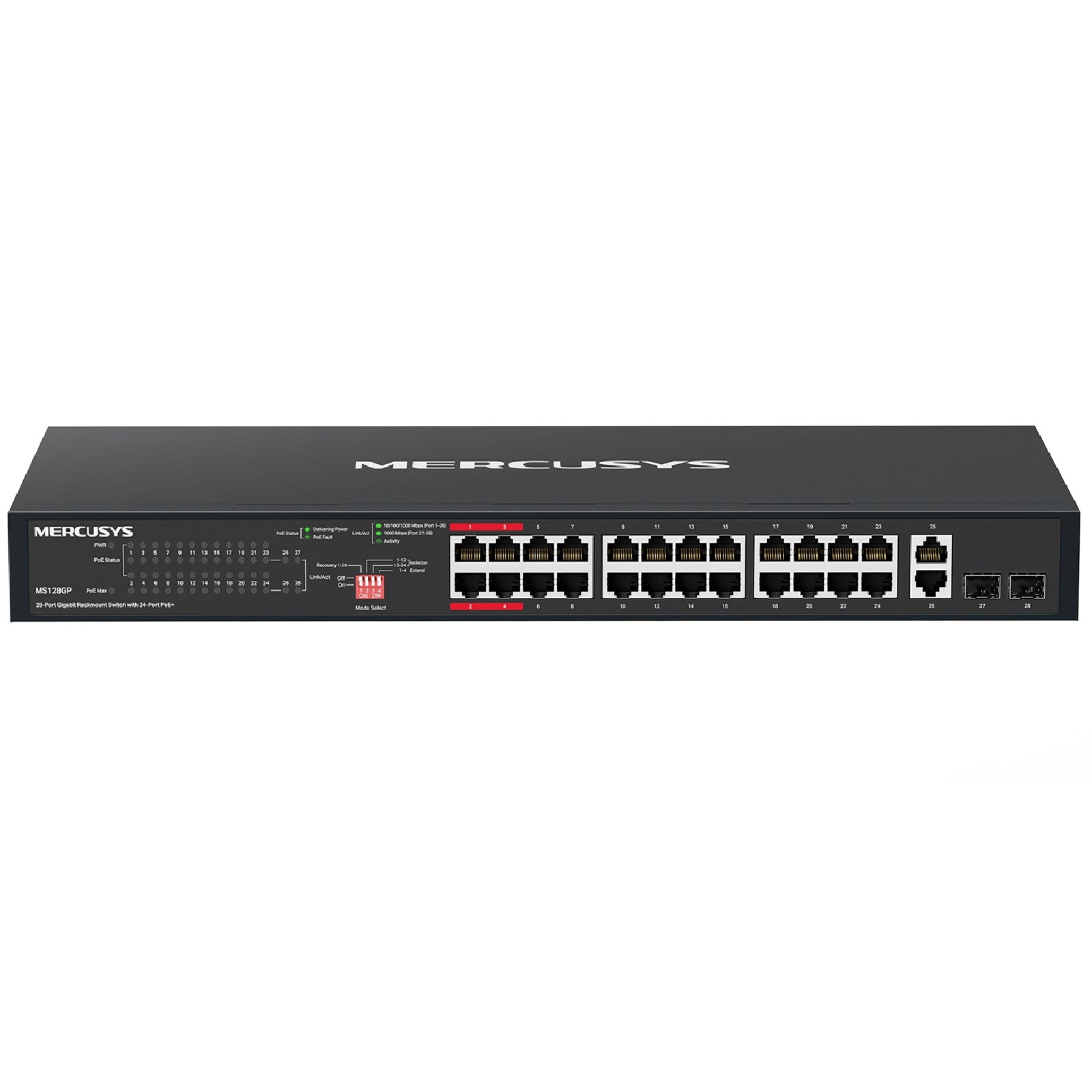 Mercusys MS128GP | 28-Port Gigabit PoE+ Rackmount Network Switch