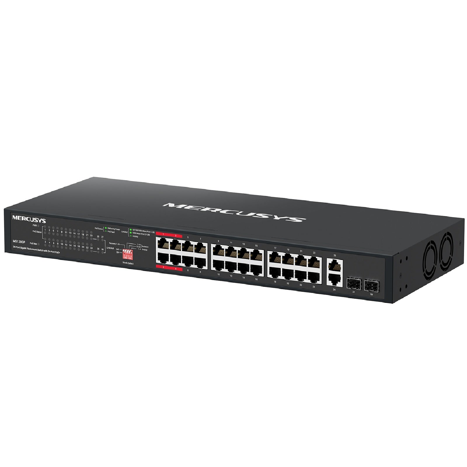 Mercusys MS128GP | 28-Port Gigabit PoE+ Rackmount Network Switch