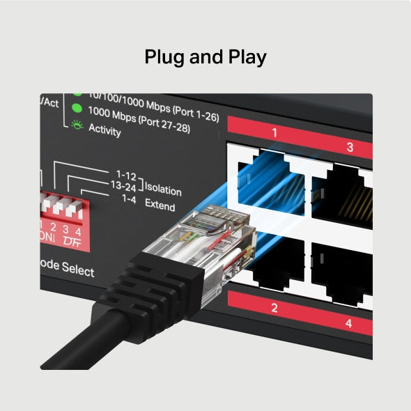 Mercusys MS128GP | 28-Port Gigabit PoE+ Rackmount Network Switch