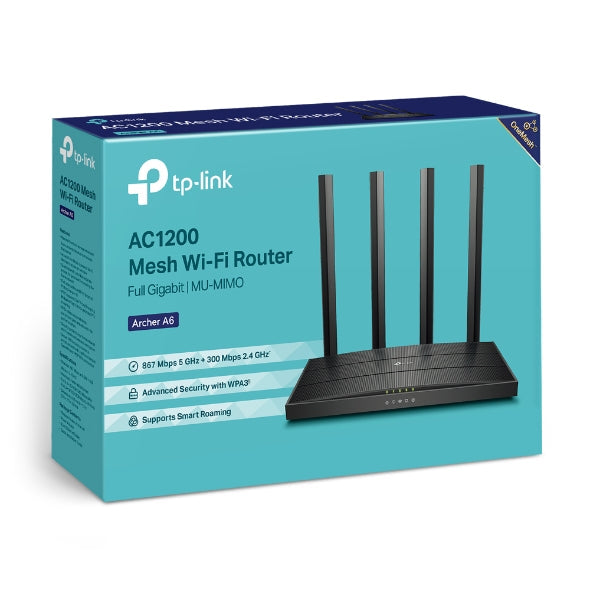 TP-Link Archer A6 AC1200 Gigabit Wi-Fi Router | MU-MIMO | OneMesh TP-LINK
