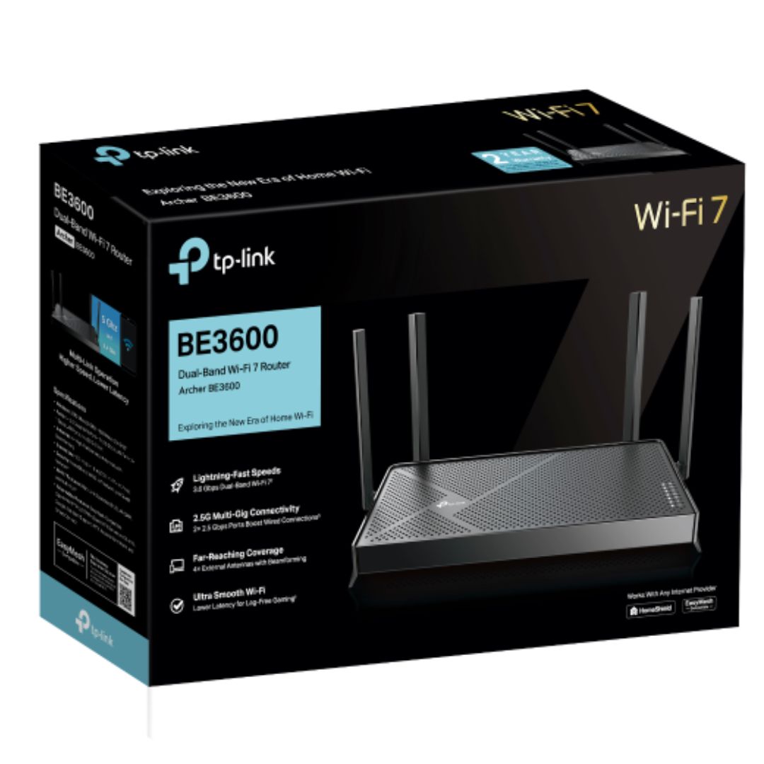 TP-Link Archer BE3600 Wi-Fi 7 Router | Super Fast Dual-Band 3.6 Gbps