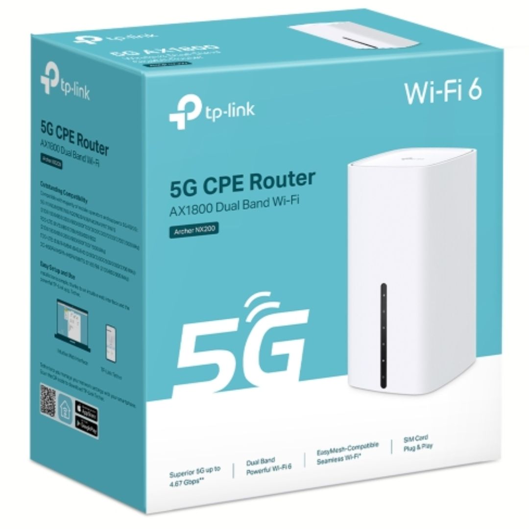 TP-Link Archer NX200 5G AX1800 Wireless Dual-Band Gigabit Router, 1201 Mbps at 5 GHz + 574 Mbps at 2.4 GHz, 5G