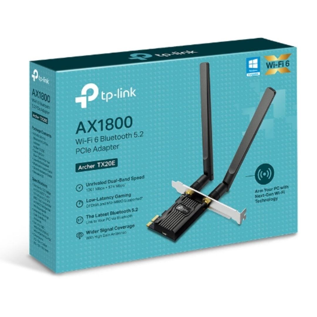 TP-Link Archer TX20E AX1800 Wi-Fi 6 Bluetooth 5.2 PCIe Card TP-LINK