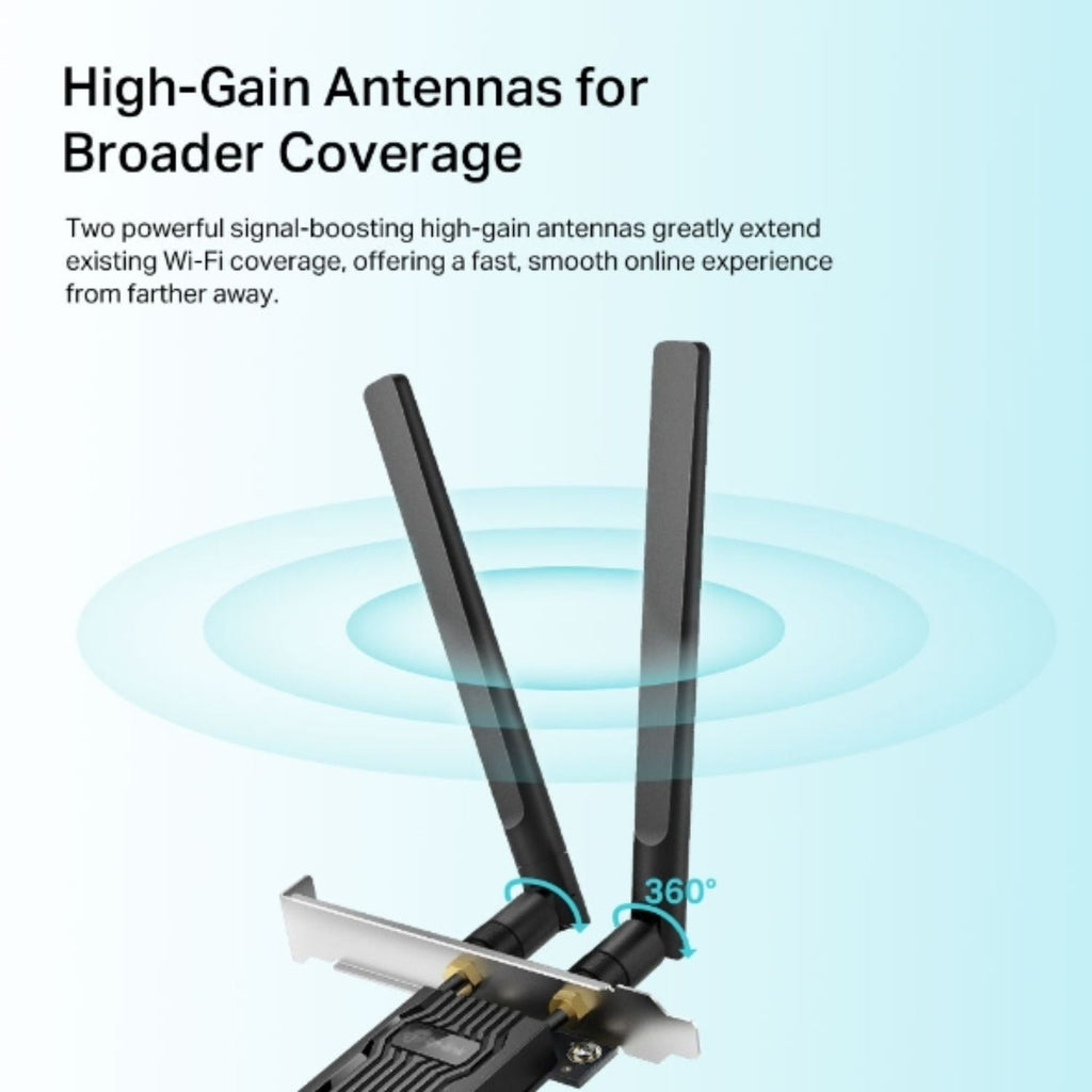 TP-Link Archer TX20E AX1800 Wi-Fi 6 Bluetooth 5.2 PCIe Card TP-LINK