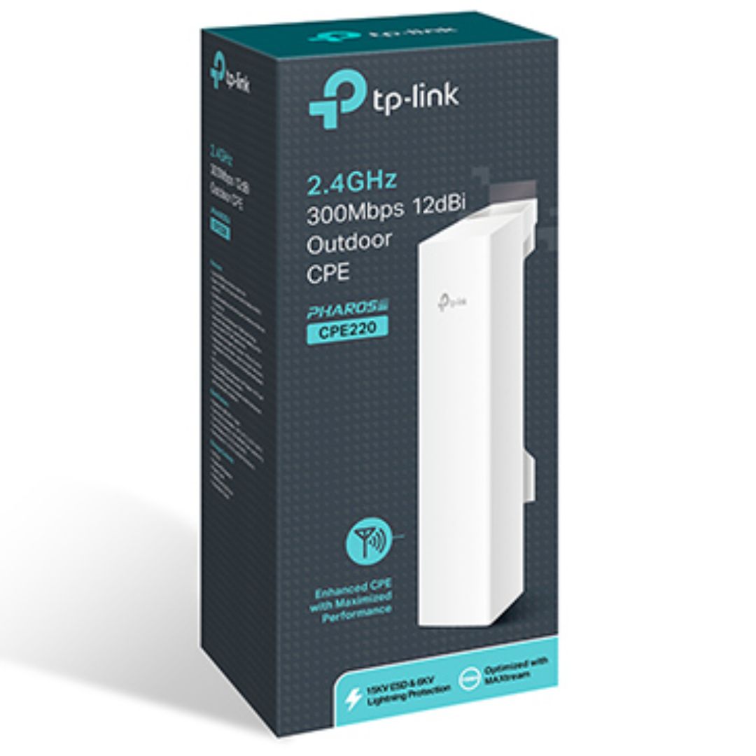 TP-Link CPE220 Outdoor Long Range WiFi Access Point - High Power 2.4GHz TP-LINK