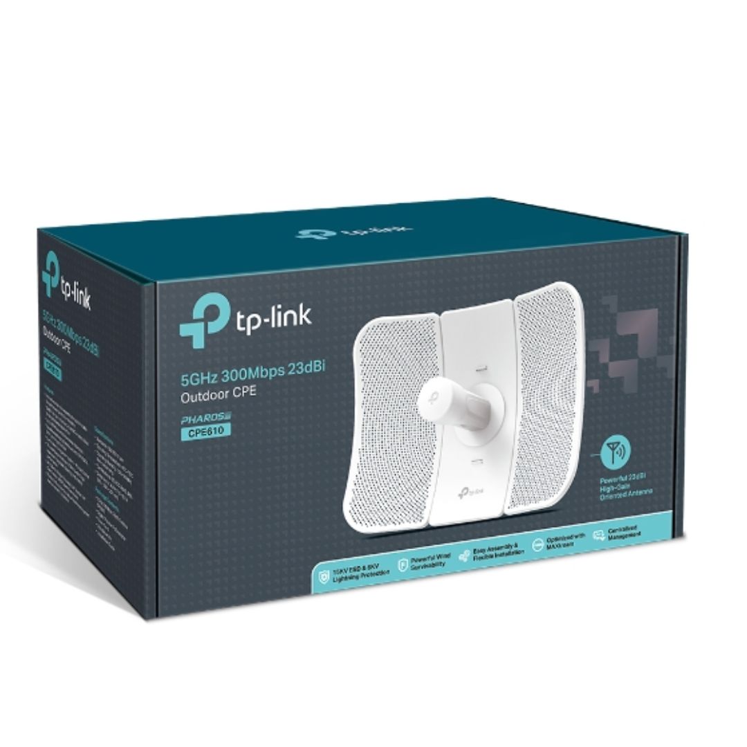 TP-Link CPE610 5GHz 300Mbps 23dBi Outdoor CPE MIMO Antenna AP Client Bridge Repeater AP Router AP Client Route