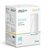 TP-Link Deco BE65-5G(1-pack) 5G BE9300 Tri-Band Whole Home Mesh Wi-Fi 7 Gateway (WIFI7) 574 Mbps at 2.4 GHz +