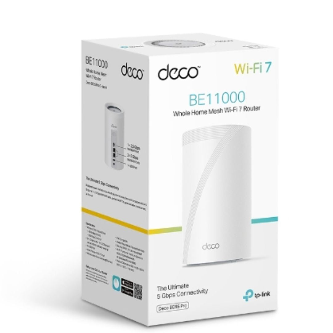 TP-Link Deco BE65 Pro(1-pack) BE11000 Whole Home Mesh WiFi 7 System , 688 Mbps at 2.4 GHz + 4320 Mbps at 5 GHz