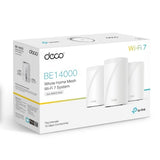 TP-Link Deco BE68 BE14000 Tri-Band Whole Home Mesh Wi-Fi 7 System (3-pack) 688 Mbps at 2.4 GHz + 4324 Mbps at