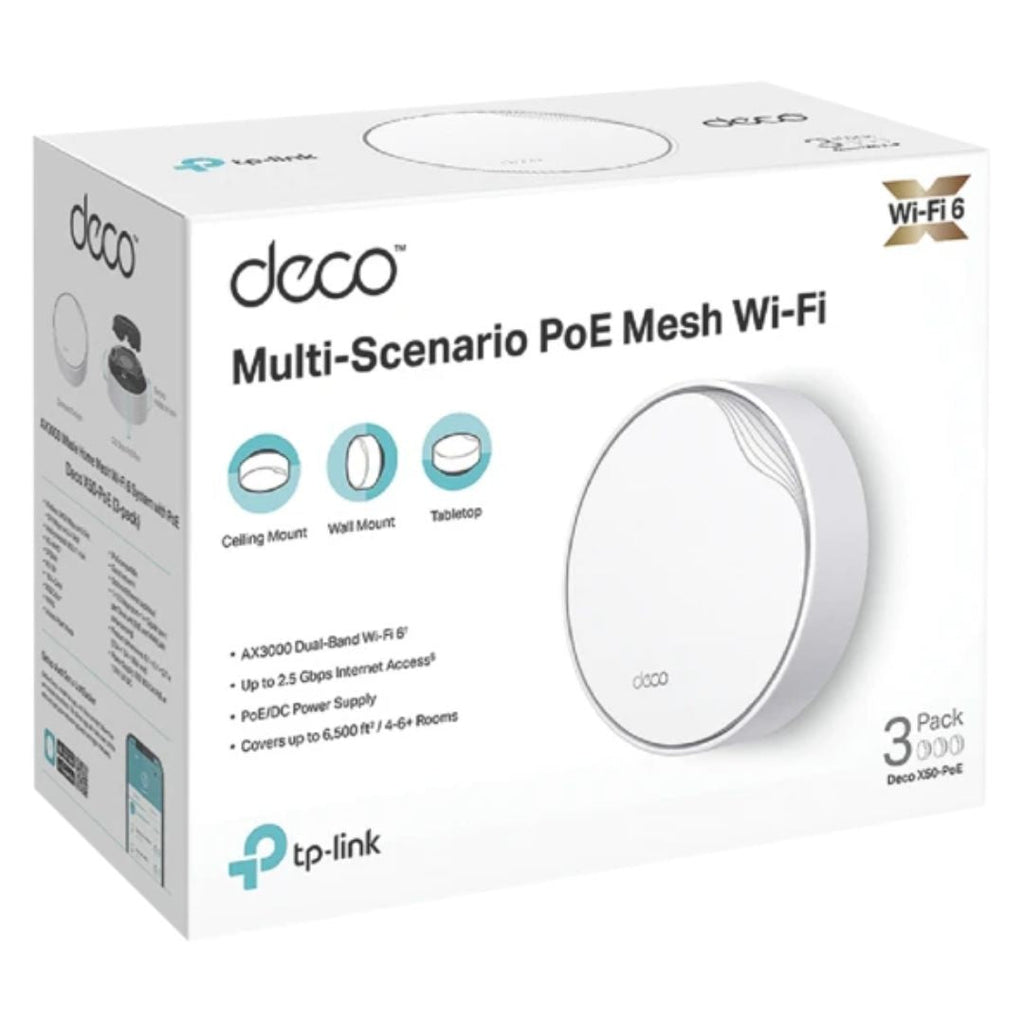 TP-Link Deco X50-PoE AX3000 Whole Home Mesh WiFi 6 (3-Pack) TP-LINK