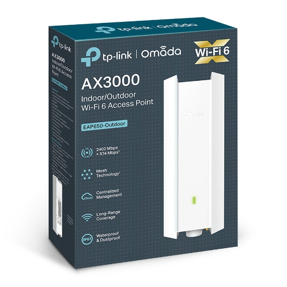 AX3000 WiFi 6 Outdoor Access Point - Fast, Long-Range Mesh Wi-Fi TP-LINK