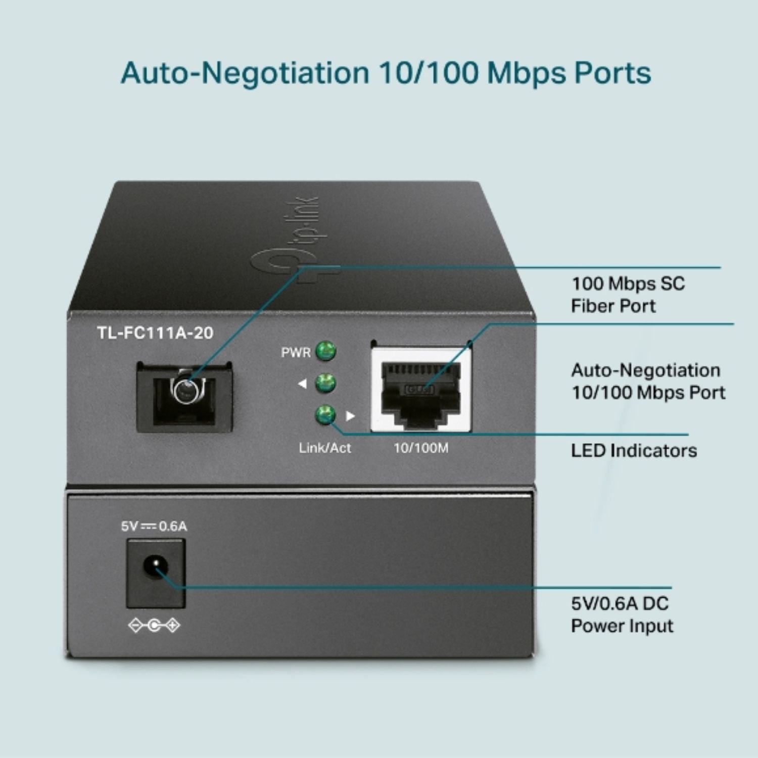 TP-Link TL-FC111A-20 10/100 WDM Media Converter - 20km Fiber