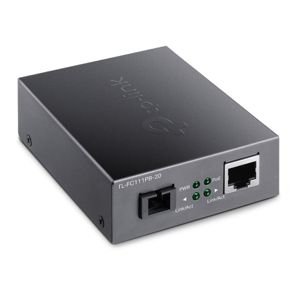 TP-Link TL-FC111PB-20 PoE Media Converter | 20km WDM Fiber TP-LINK