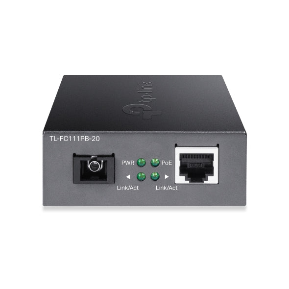 TP-Link TL-FC111PB-20 PoE Media Converter | 20km WDM Fiber TP-LINK