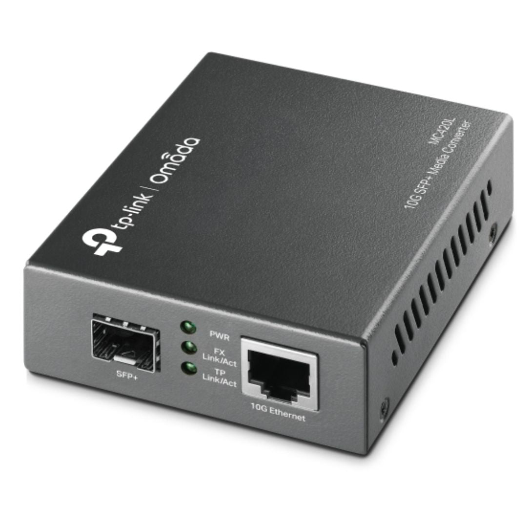 TP-Link MC420L Omada 10G Multi-Gigabit SFP Media Converter, 1× 1G/2.5G/5G/10Gbps Auto-Negotiation RJ45 ports s