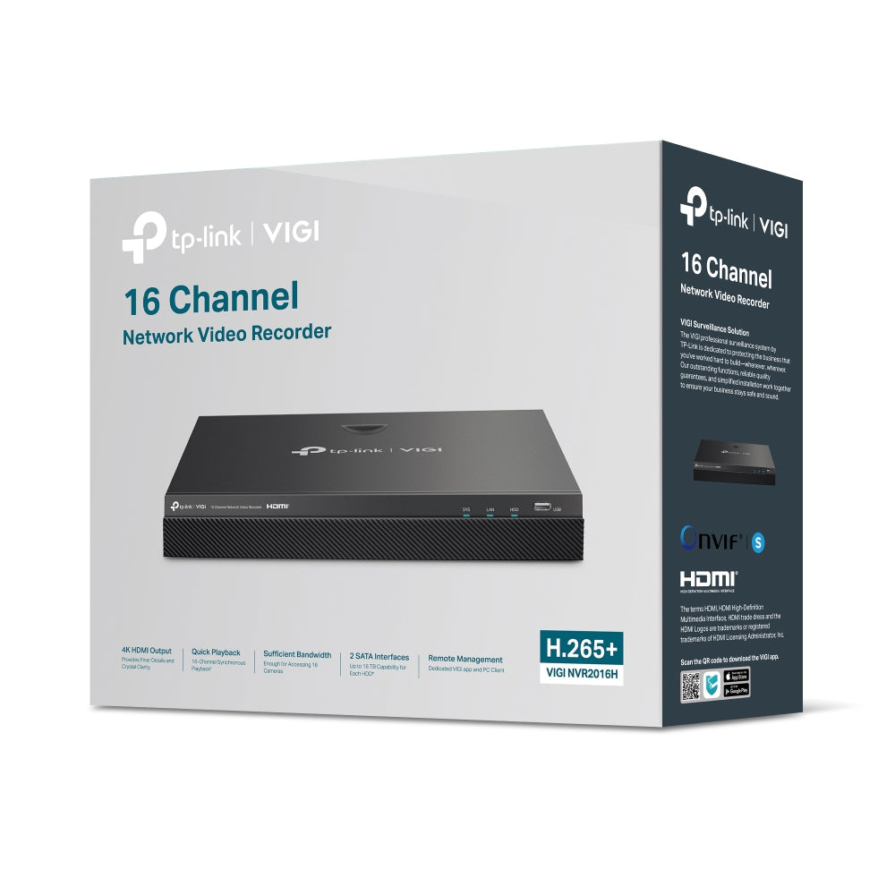 VIGI 16-Channel NVR - 4K Network Video Recorder (NVR2016H) TP-LINK