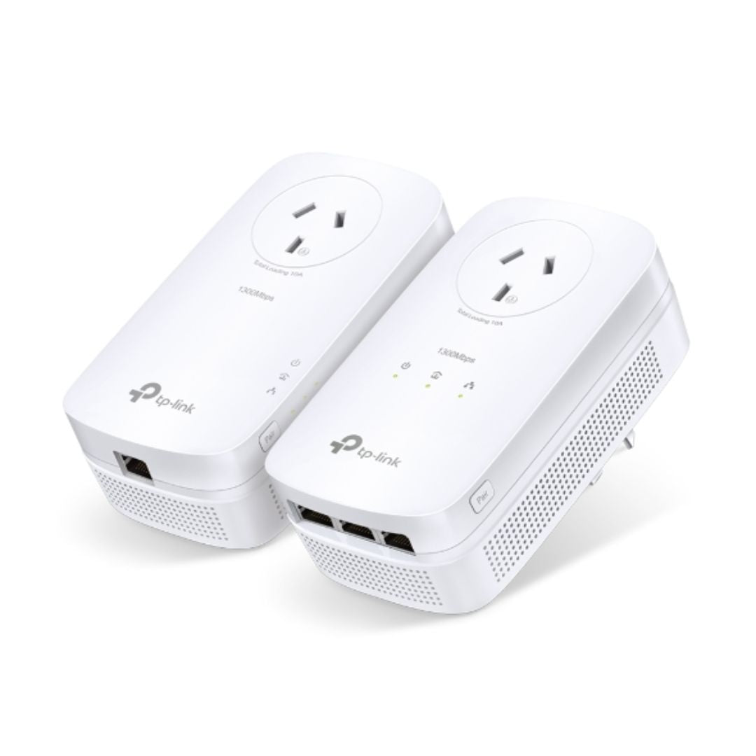 TP-Link AV1300 Gigabit Powerline Adapter Kit with Passthrough Socket