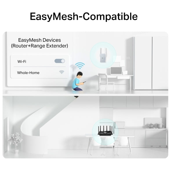 TP-Link RE515X AX1500 Wi-Fi 6 Range Extender | Boost Your Wi-Fi