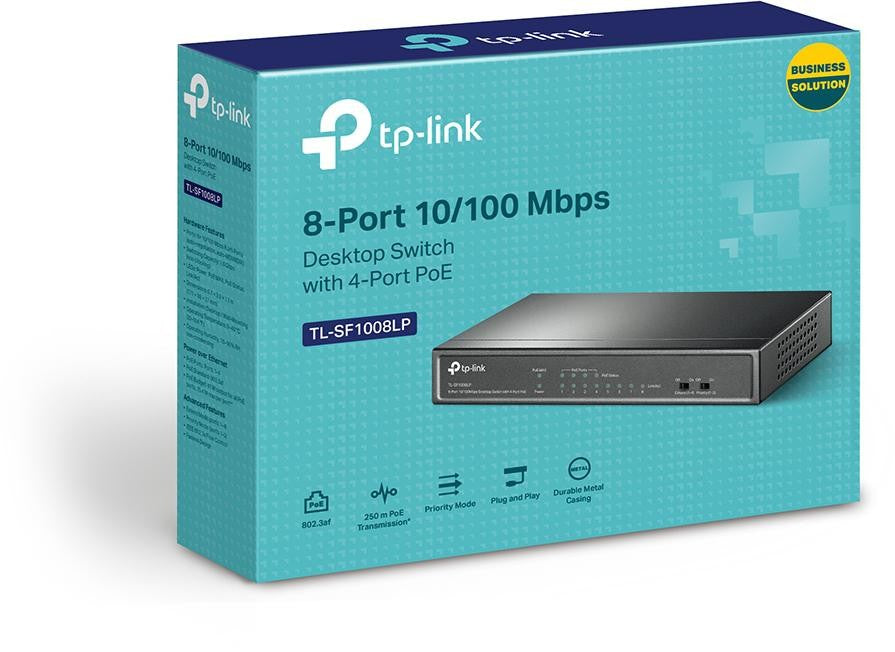 TP-Link TL-SF1008LP 8-Port PoE Desktop Switch for Easy Home/Office Networking