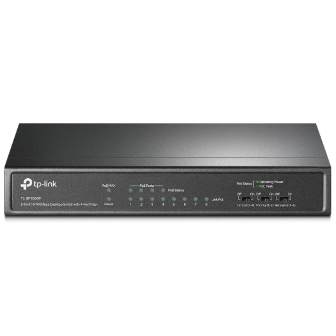TP-Link TL-SF1008P 8-Port Unmanaged PoE Switch | 4 PoE Ports