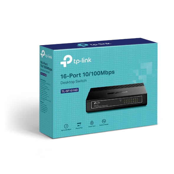 16-Port Fast Ethernet Switch | Plug & Play Network Hub for Home/Office TP-LINK