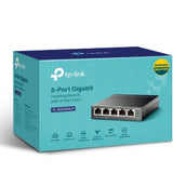 TP-Link TL-SG1005LP 5-Port Gigabit PoE+ Desktop Switch - Easy Setup TP-LINK